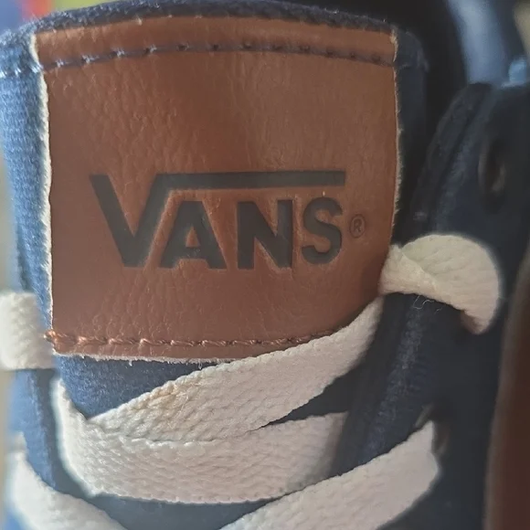 Vans Blue and Brown Classic Sneakers - Picture 2 of 10
